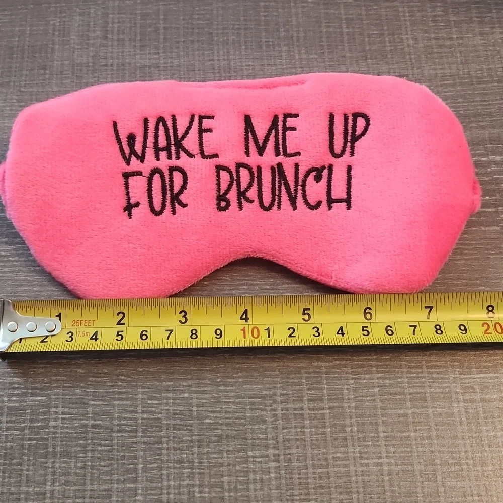 Super Soft Pink Sleep Mask with Fun Slogan